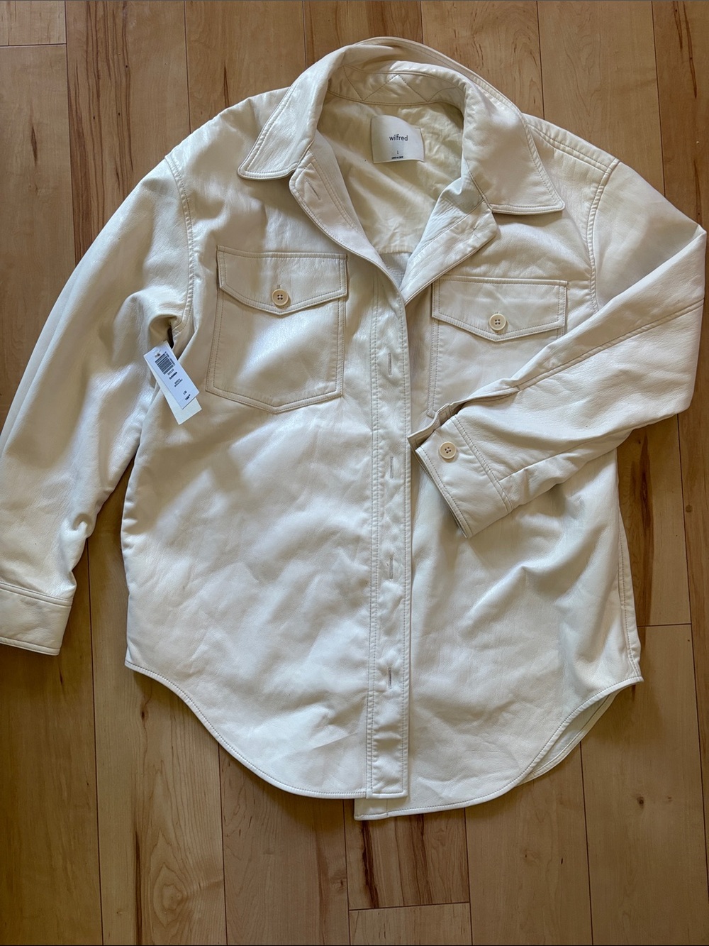 Wilfred Cream pleather Ganna Jacket